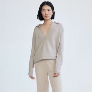 Aritzia Circuit Polo Collared Merino Sweater